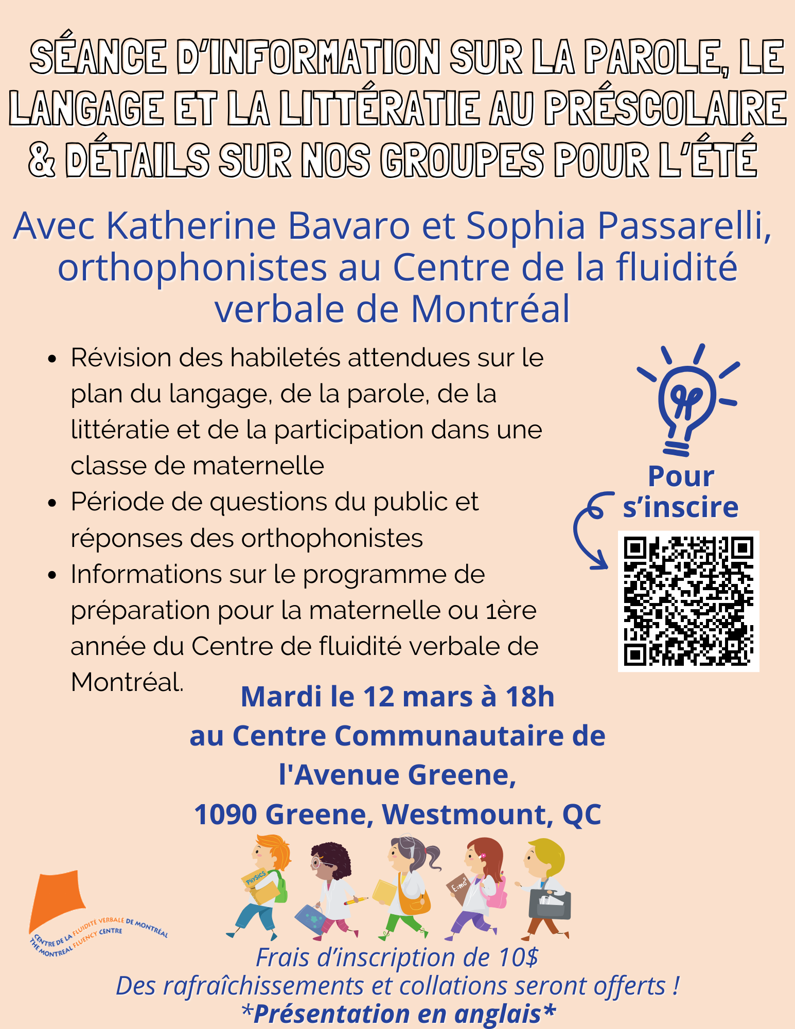 Preschool activities - Montreal Fluency Centre